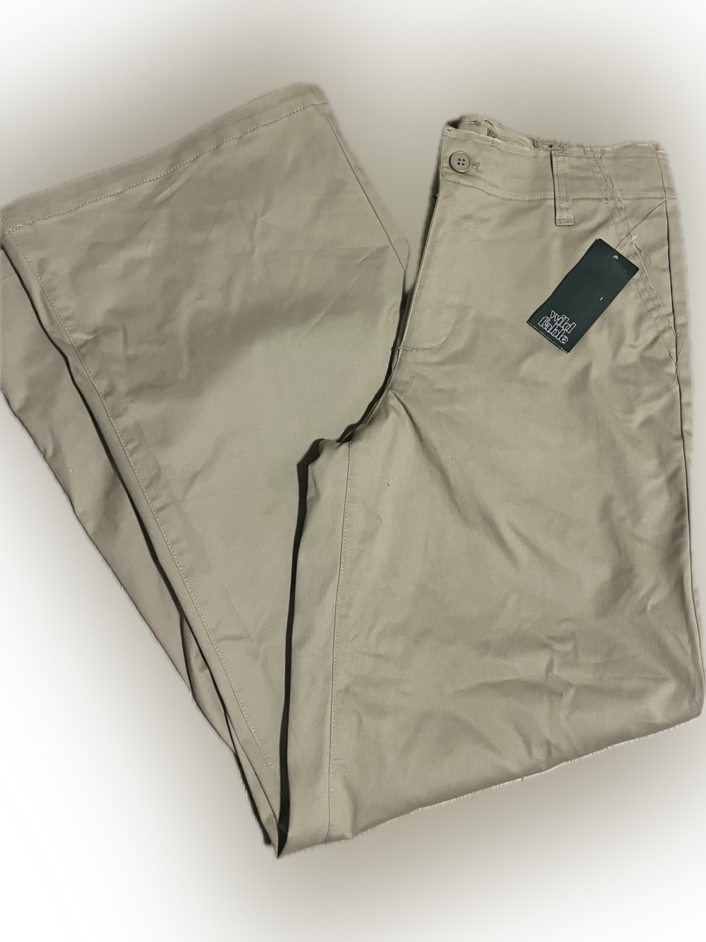 A New Day Target High-Rise Wide Leg Fluid Pants Size XS Beige Tan NWT